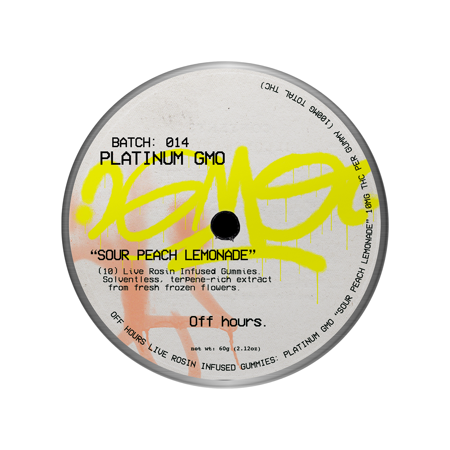 Platinum GMO "Sour Peach Lemonade" Live Rosin