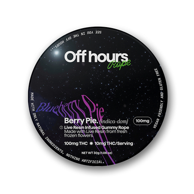 Off Hours Melt Blueberry Pie rope gummies — calm edible at Wicked Reserve Rochester NY