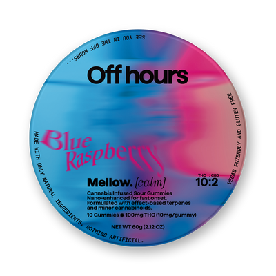 Off Hours Mellow Blue Raspberry Gummies