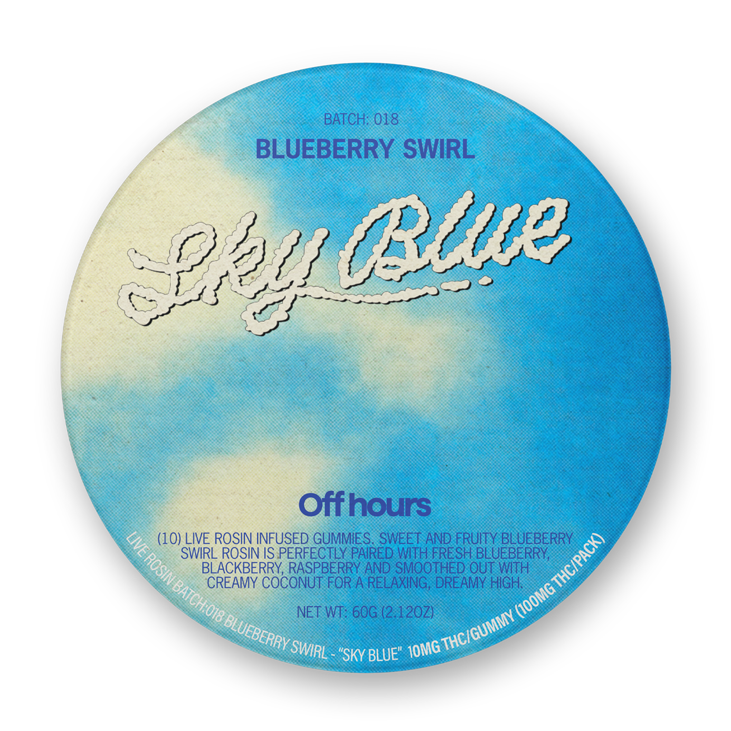#018 Blueberry Swirl “Sky Blue”